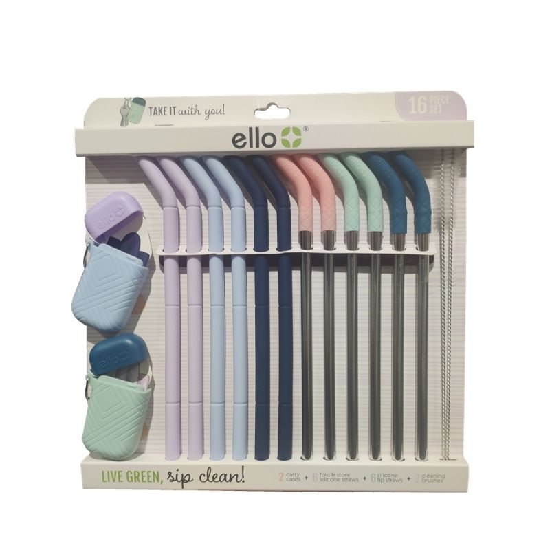 Reusable Silicone Stainless Straws