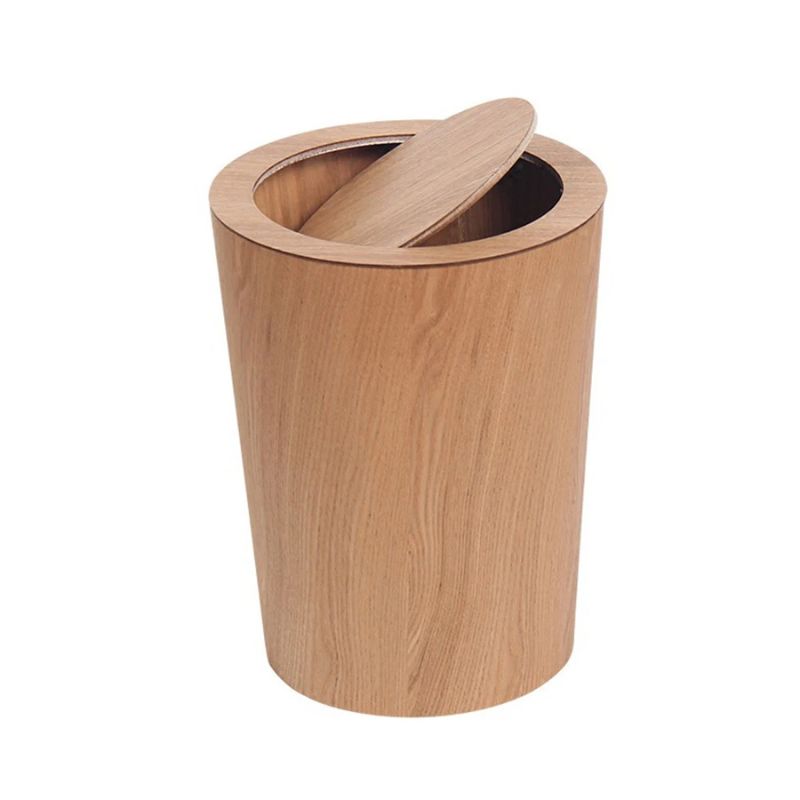 Solid Wood Swing Lid Bin